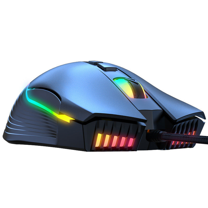 Ergonomic Wired Optical Gaming Mouse with Adjustable DPI and Seven Programmable Keys